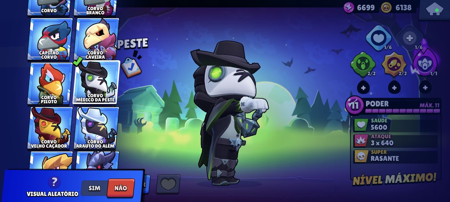 CONTA DE BRALW START COM QUASE TODOS OS PERSONAGENS E ITENS