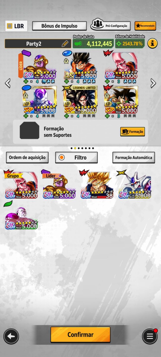 Conta de dragon ball legend
