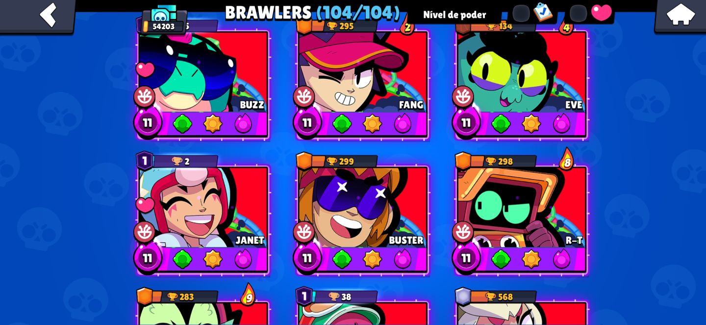 CONTA DE BRAWL STARS MUITO UPADA