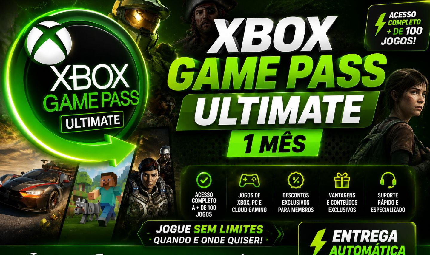 XBOX GAME PASS ULTIMATE 1 MÊS | ENTREGA IMEDIATA E AUTOMATICA+BRINDE