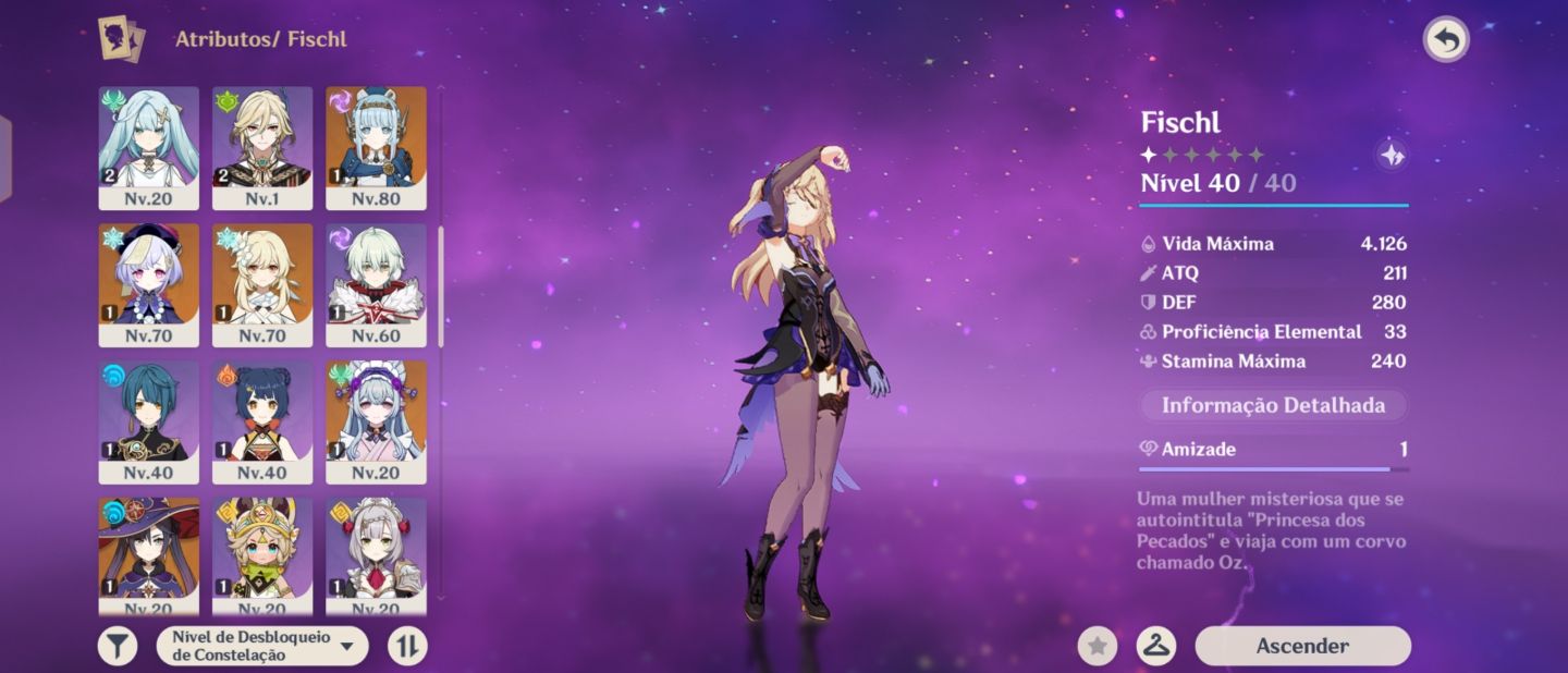 Conta Genshin AR56 - 4 Times (2 Lunar + 2 Stellar)