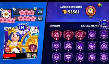 CONTA ENDGAME 53K+ TROFÉUS | 106/106 BRAWLERS (TODOS)/ MUITAS SKINS ÉPICAS RARA