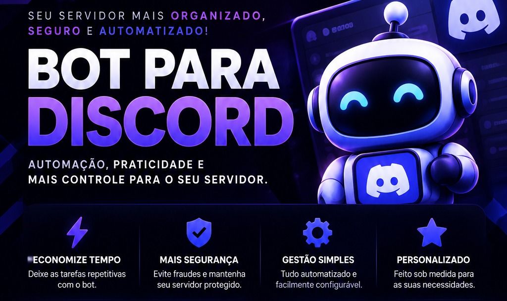 Bot Discord do seu jeito / Vendas / Atendimento / Tickets e Etc