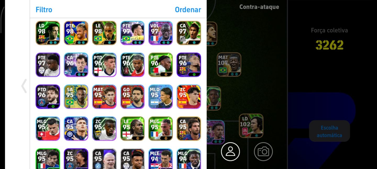 Conta de Efootball (Pelé, Ibrahimovic, Cruyff, Rodri, Vieira, Schemeichel,Salah)