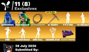 Conta de Fortnite com 286 skins e 501 emotes