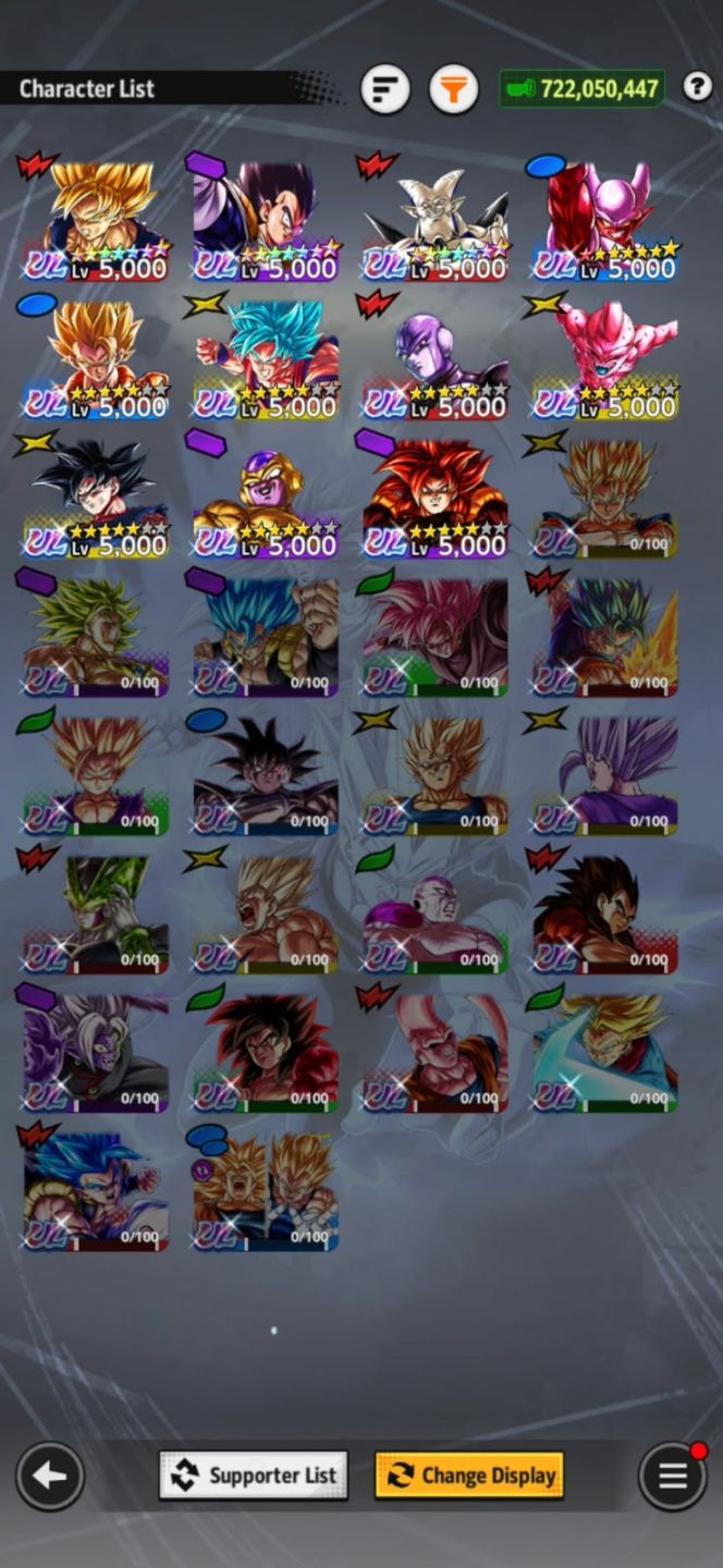 CONTA DRAGON BALL LEGENDS COM VÁRIOS LFS E ULTRAS - ENTREGA IMEDIATA