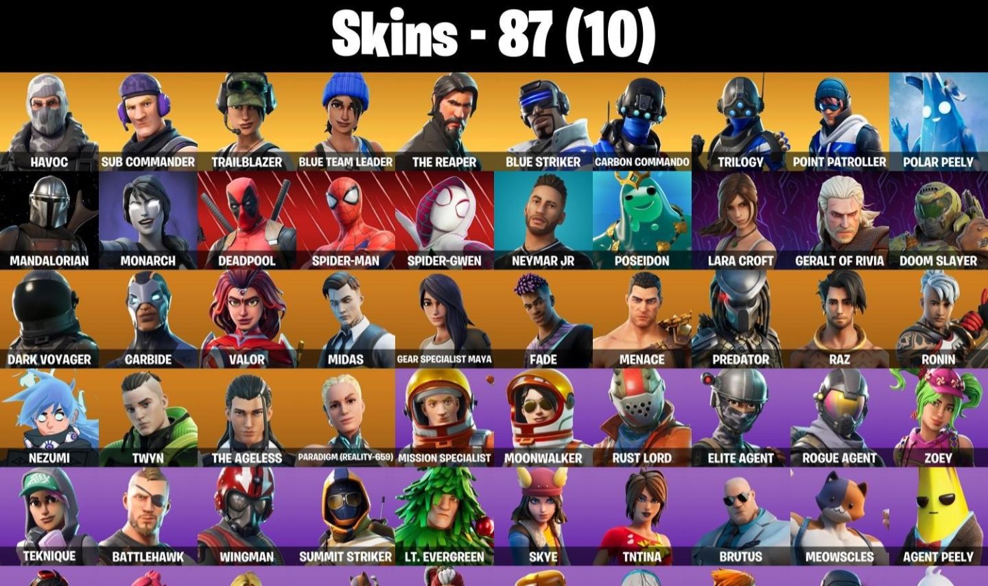 CONTA FORTNITE COM SEASON 3 FULL, TWITCH PRIME E 87 SKINS - ENTREGA AUTOMÁTICA