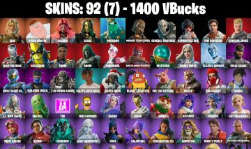 CONTA FORTNITE COM 92 SKINS ZEUS/SHURI/NISHA/VALENTINA/HOPE/SOLID/KORRA/TBD