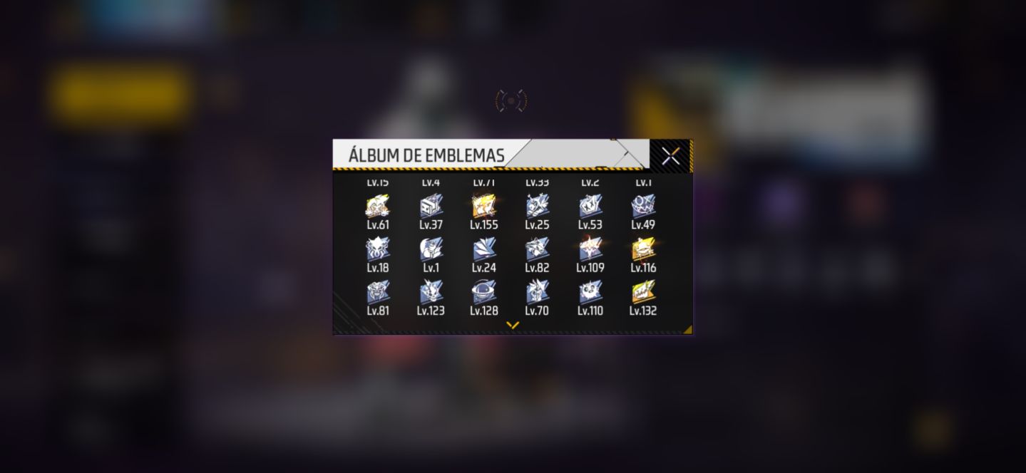 Conta de free fire com skins de Naruto da 1 temporada e bem antiga