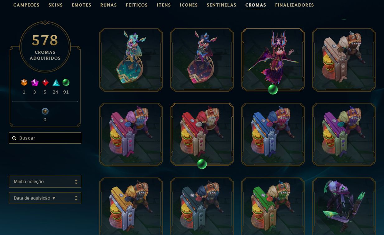 Conta de lol 2013 main sup, com skins de adcs e mid tbm o