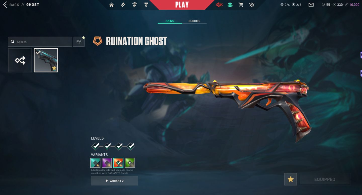 Conta valorant imortal com várias skins (54 skins)