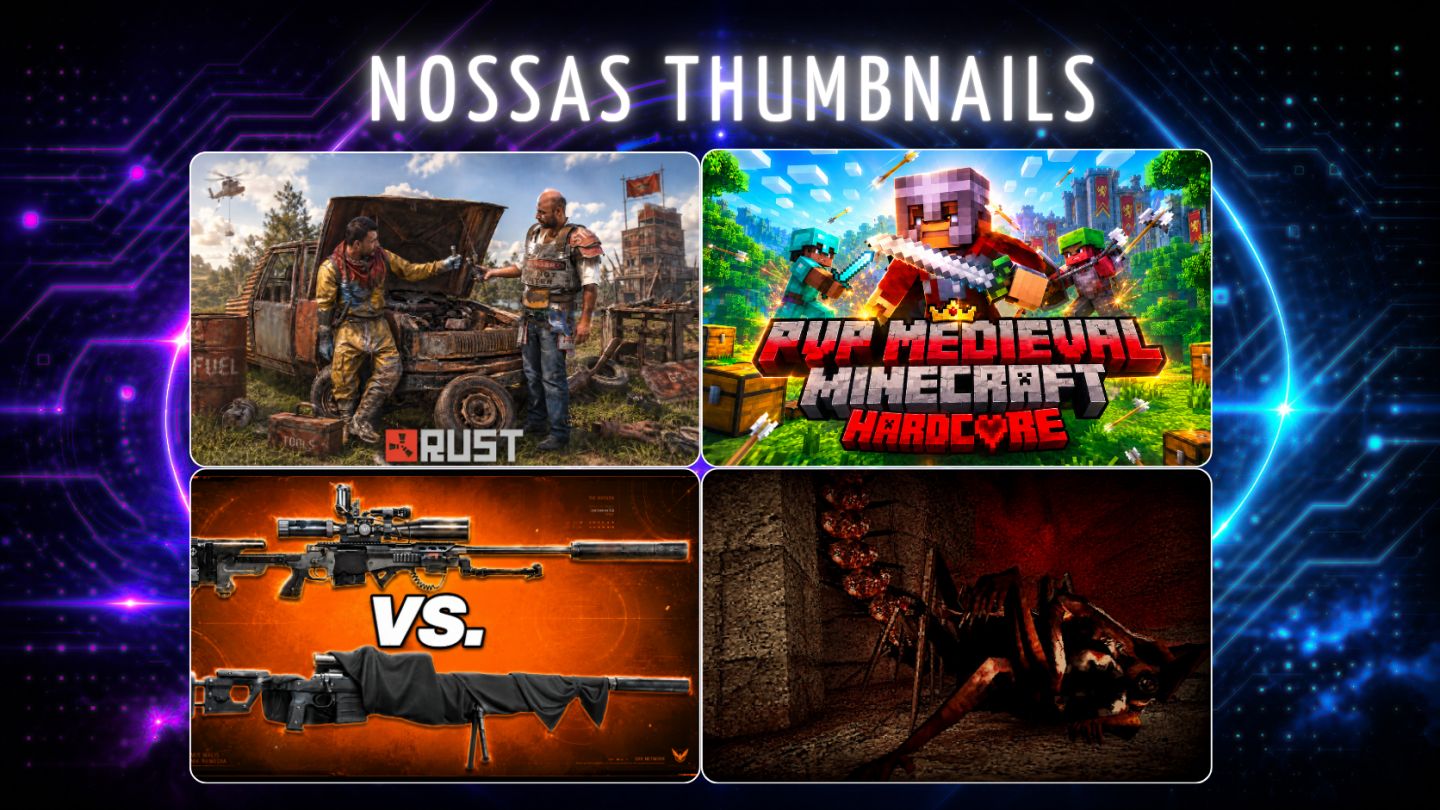 Designer Profissional - Thumbnails, Logos, Merch, Posts & Mais