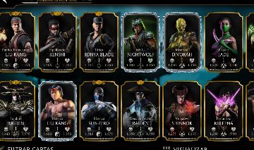 Conta de Mortal Kombat mobile