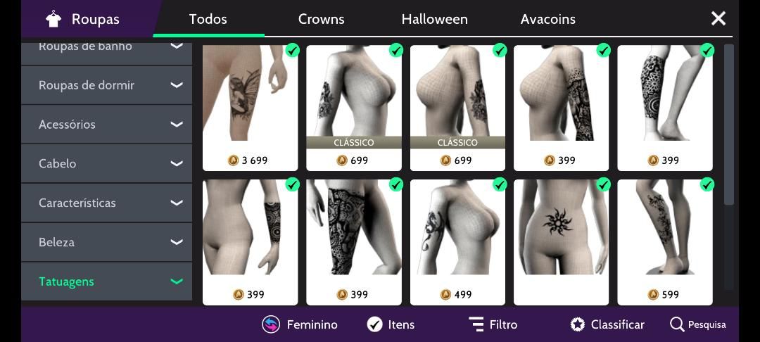 CONTA FEM NVL 22 AVAKIN LIFE (6 ANOS DE JOGO)