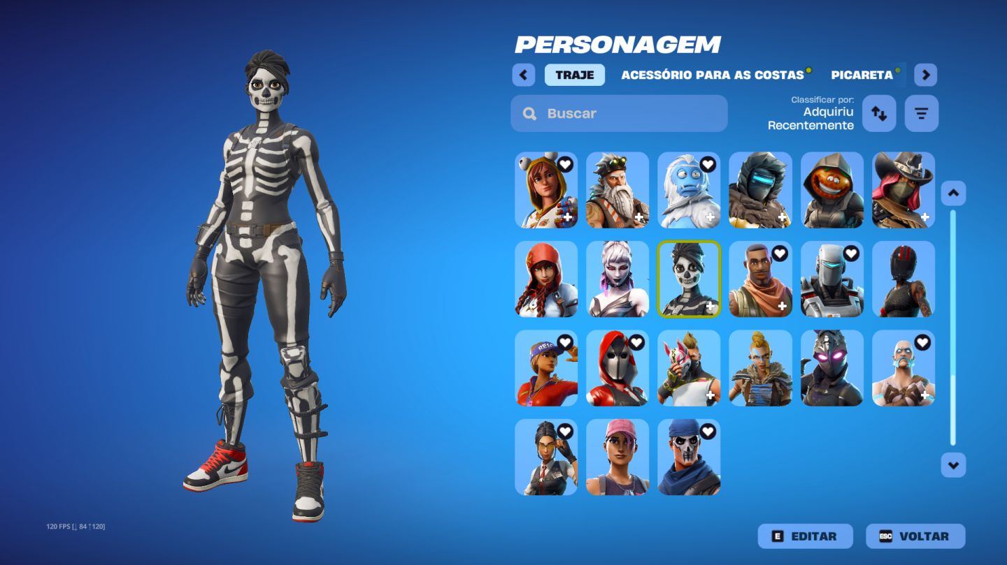 Conta Fortnite com 139 Skins
