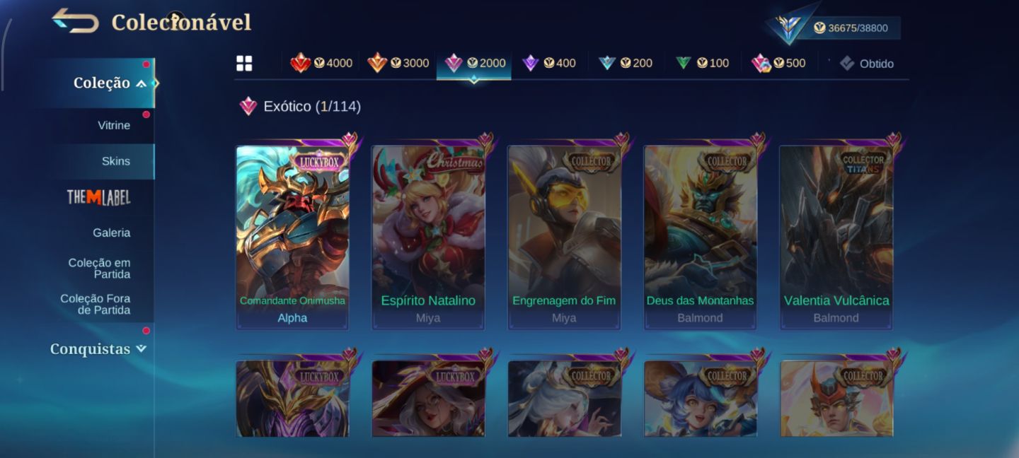 CONTA MOBILE LEGENDS 406 DIMAS SANRIO STREET FIGHTER E JUJUTSU [negócio preço]