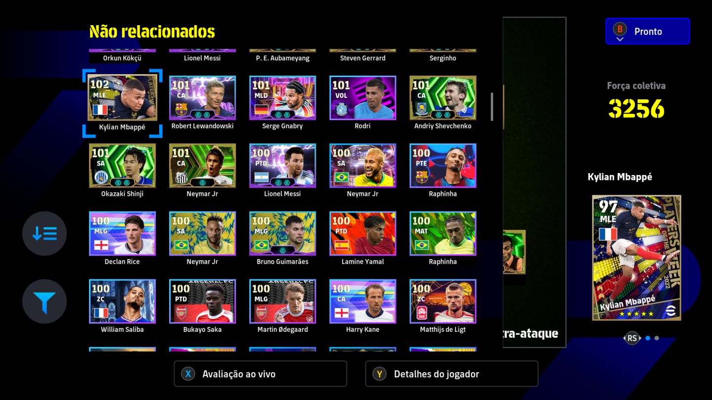 Conta Efootball Xbox/PC - Del Piero, Mbappé, Yamal, Romario, Messi, Kane e etc