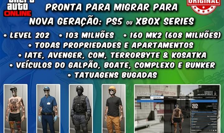 Conta GTA online upada