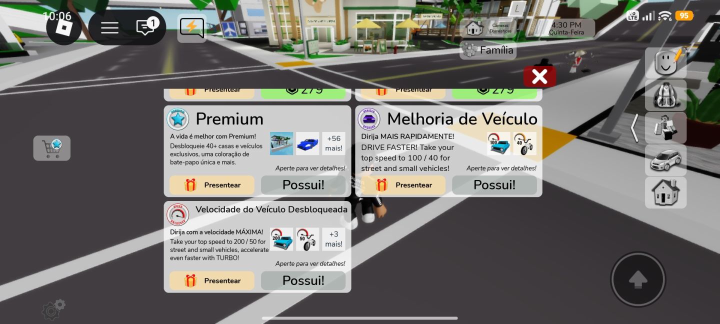 Conta Roblox Blox fruits, Brookhaven, Fruit BATTLE ground e vários outros jogos