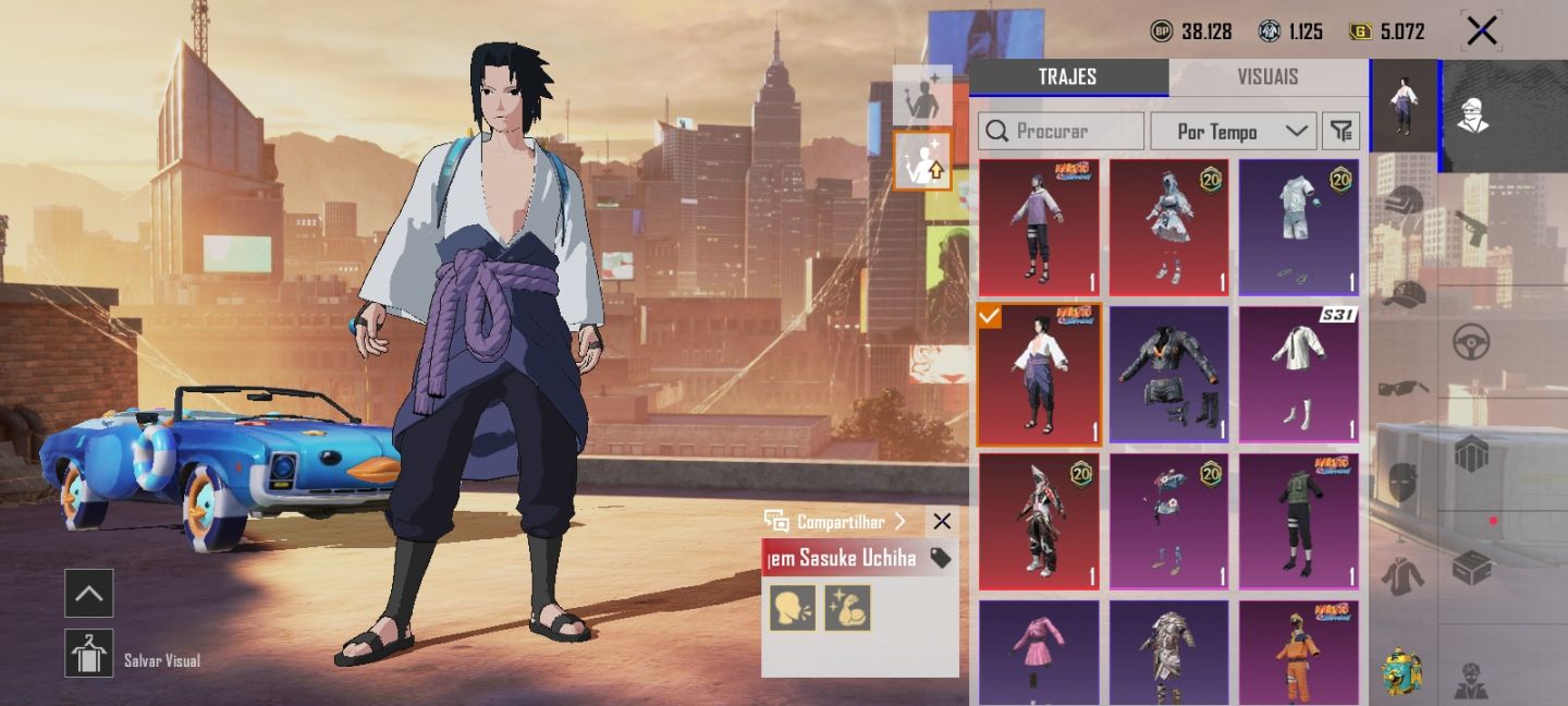 CONTA PUBG MOBILE DE 8 ANOS COM SKINS DO NARUTO (FULL ACESSO)