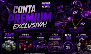 CONTA NIVEL 28 DO BRASIL PLAY SHOX SERVER 2 COM BENEFÍCIOS NA CONTA