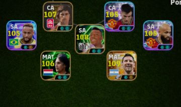 Conta de Efootball com Pelé e messi 110