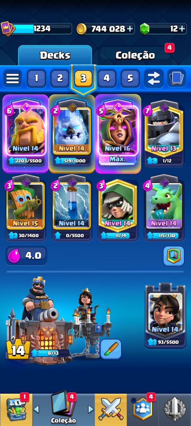 Conta CLASH ROYALE com BRUXA EVO LVL MAX