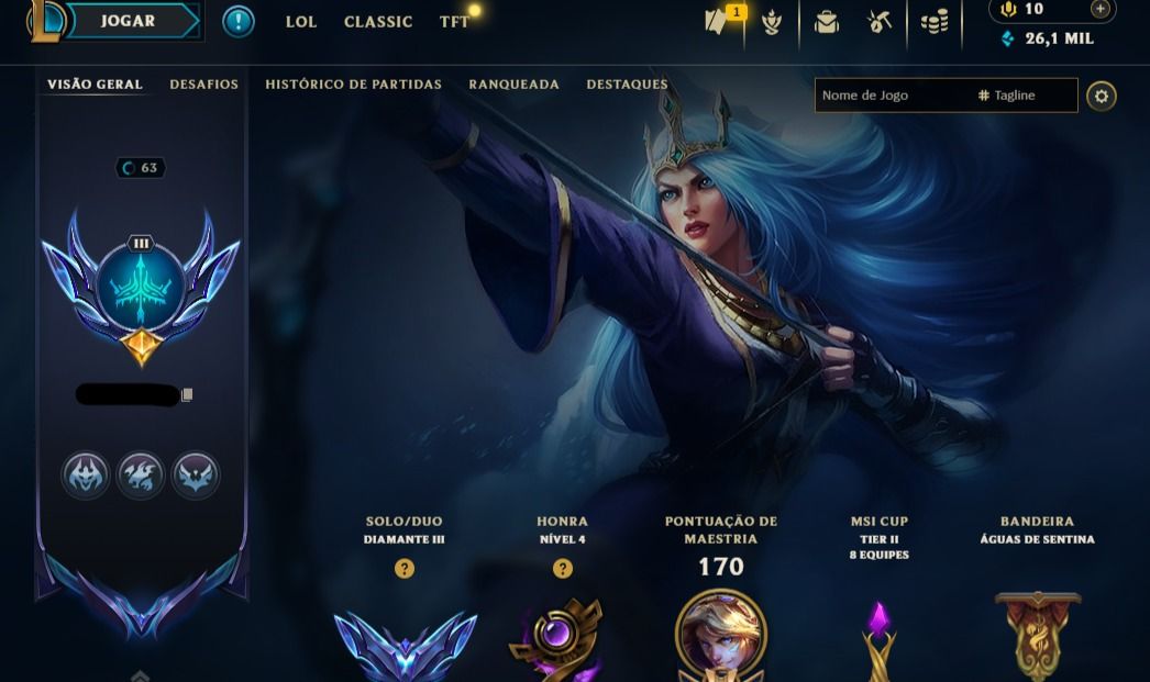 CONTA 2013 DIAMANTE 3 - 54 SKIN - 90+ CHAMP + MMR BOM! - 100% SEGURA!