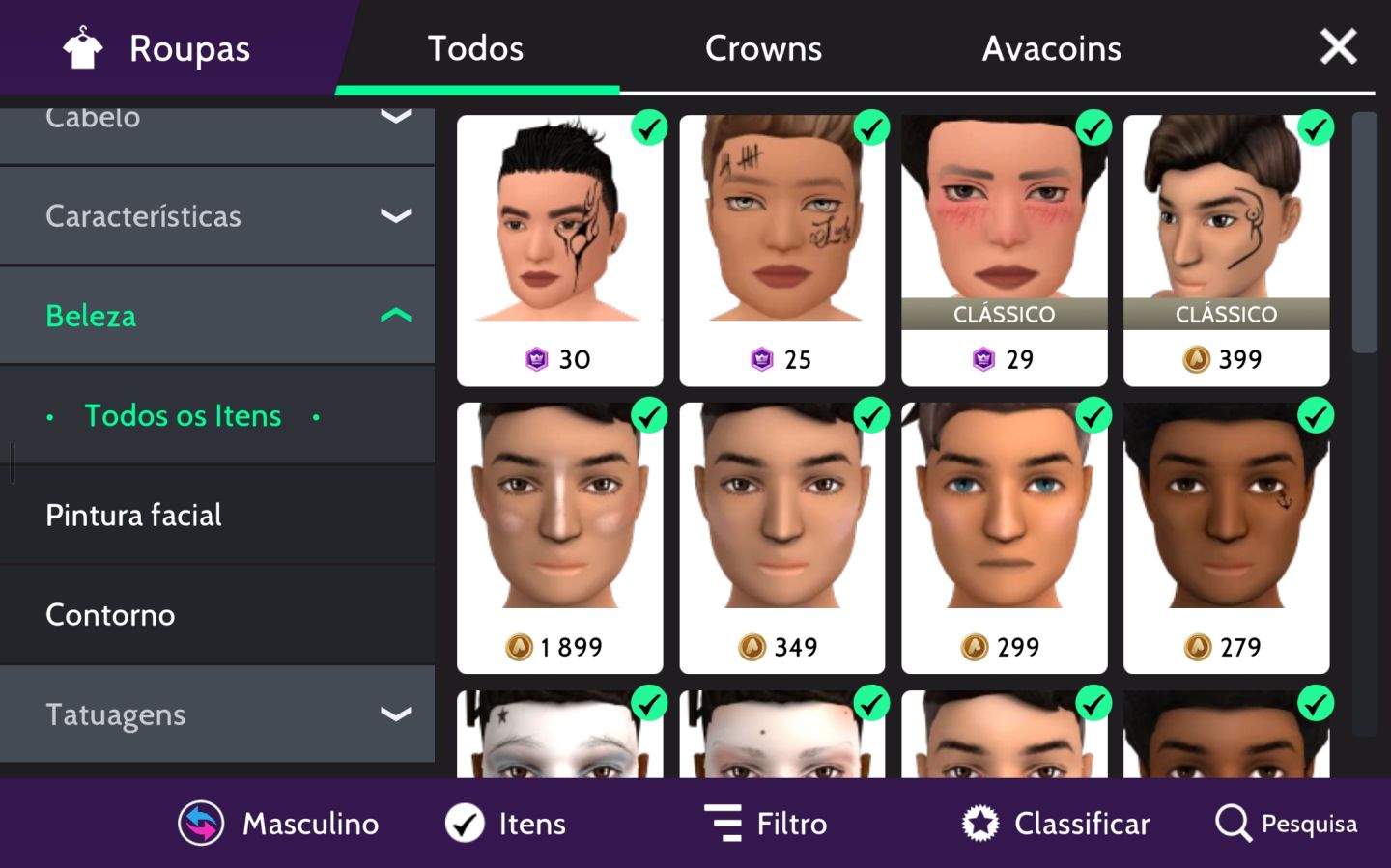CONTA MASCULINA LVL 42 COM 5 ANOS DE JOGO / FOCADA EM CROWNS E AVACOINS+BRINDE