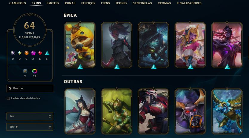 CONTA PLATINA 4 / 21 SKINS / KAISA KDA PRESTÍGIO / IRELIA CRIADORA +4 LENDÁRIAS