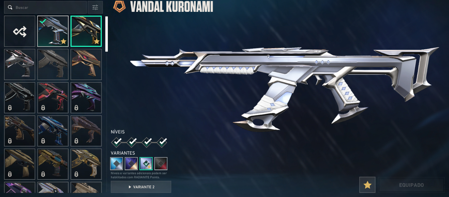 Conta de VALORANT Plat com champions e faca kuronami 2.0 2000+ gastos