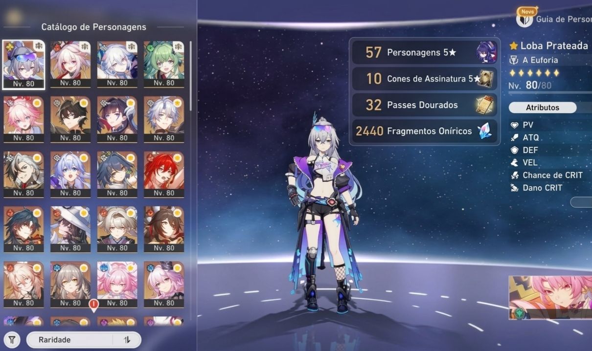 HSR Whale Nvl 70 | 53 Limitados T5 | Todos de Fate + Assinaturas |E-mail Próprio