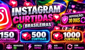 Instagram Curtidas Brasileiras Reais e Com Reposição 30 Dias