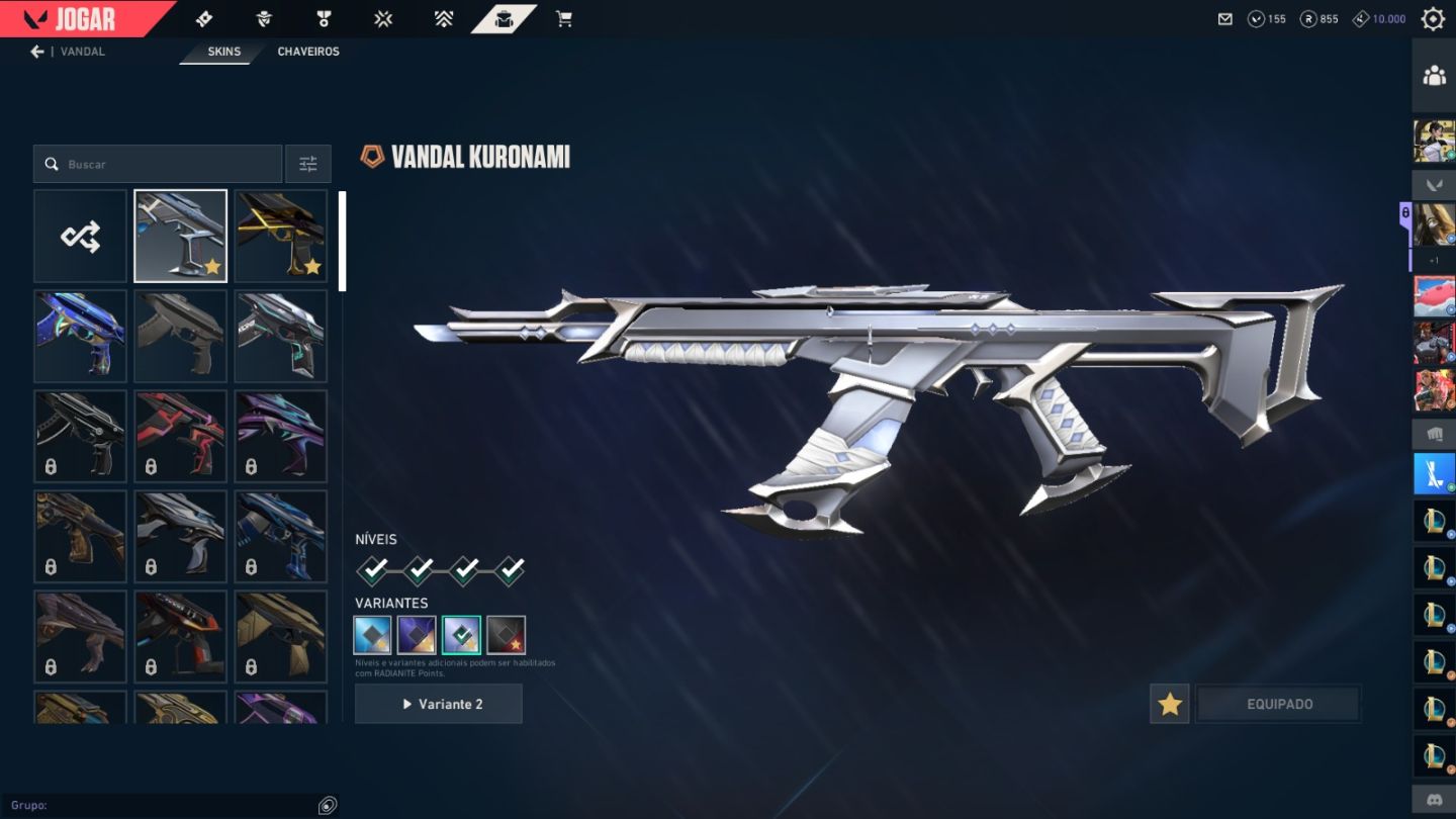 CONTA VALORANT FULL ACESSO | VANDAL CHAMPIONS 2023 + KURONAMI | LEQUE FLAMEJA