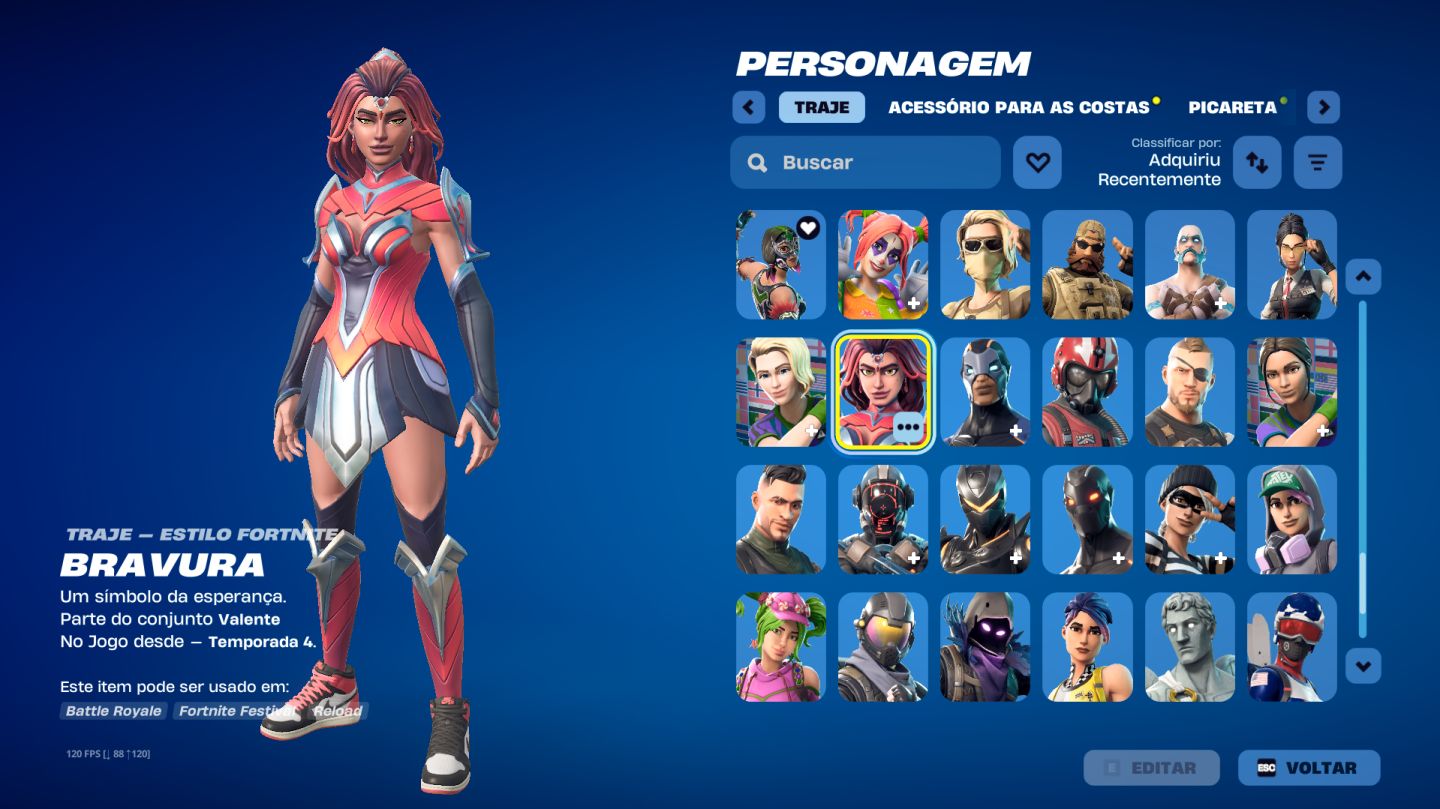 Conta de fortnite 175 skins, 168 picaretas e 144 asa deltas (passe season 4+)