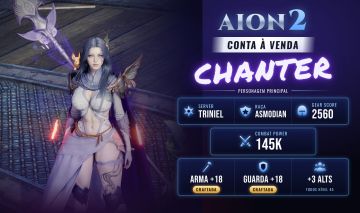 Conta Aion 2 | Chanter GS 2560 145K CP Arma e Guarda +18 craft Triniel Asmodian