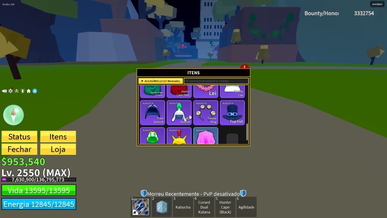 Conta de Roblox(com skins) - Blox Fruits, level max, cdk, gamepass,control e +