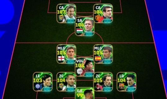 Conta efootball del Piero, puskas, cantona 3220+, 500 moedas negativas