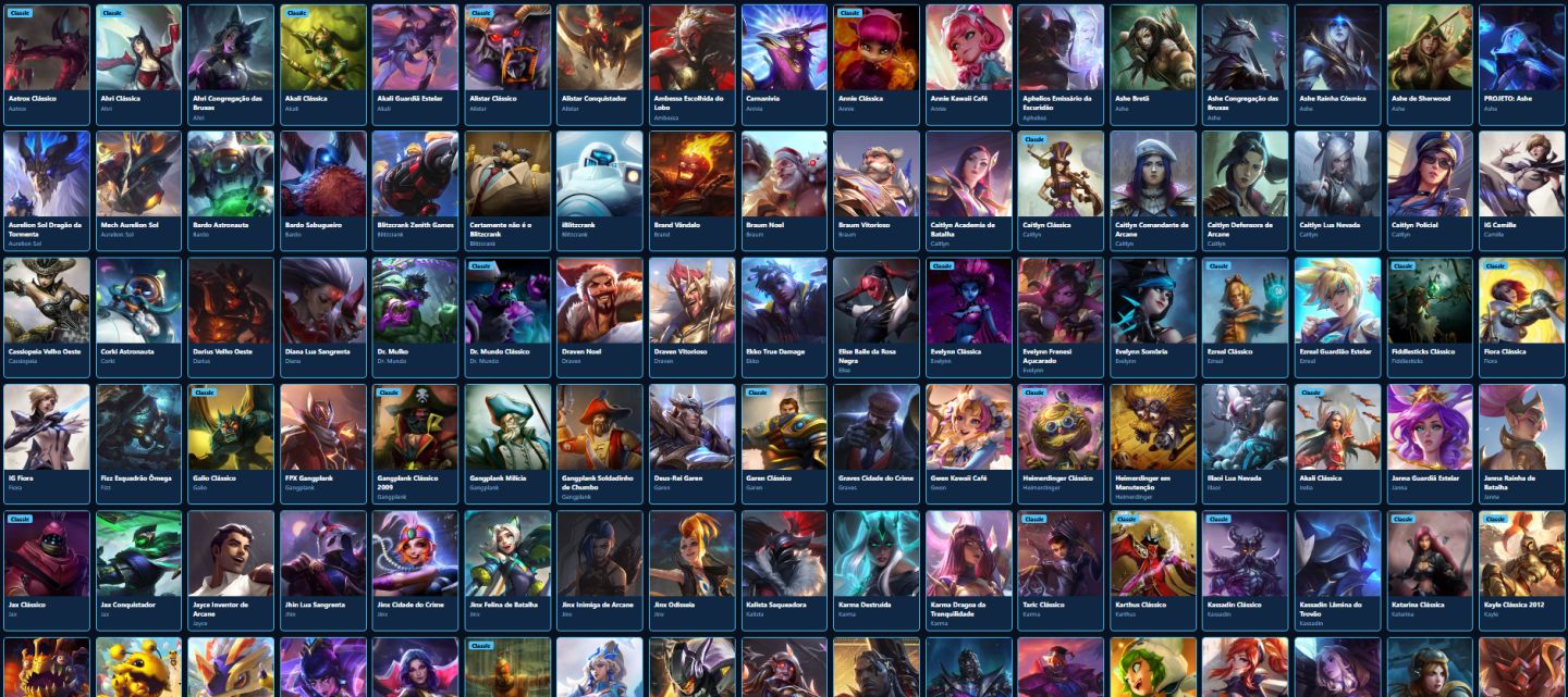 LEAGUE OF LEGENDS 195 SKINS NIVEL 452 TODOS CAMPEOES BRONZE