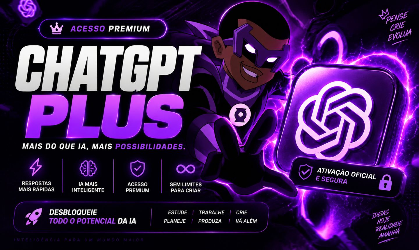 CHATGPT PLUS | ACESSO PRIVADO + IA AVANÇADA | 30 DIAS