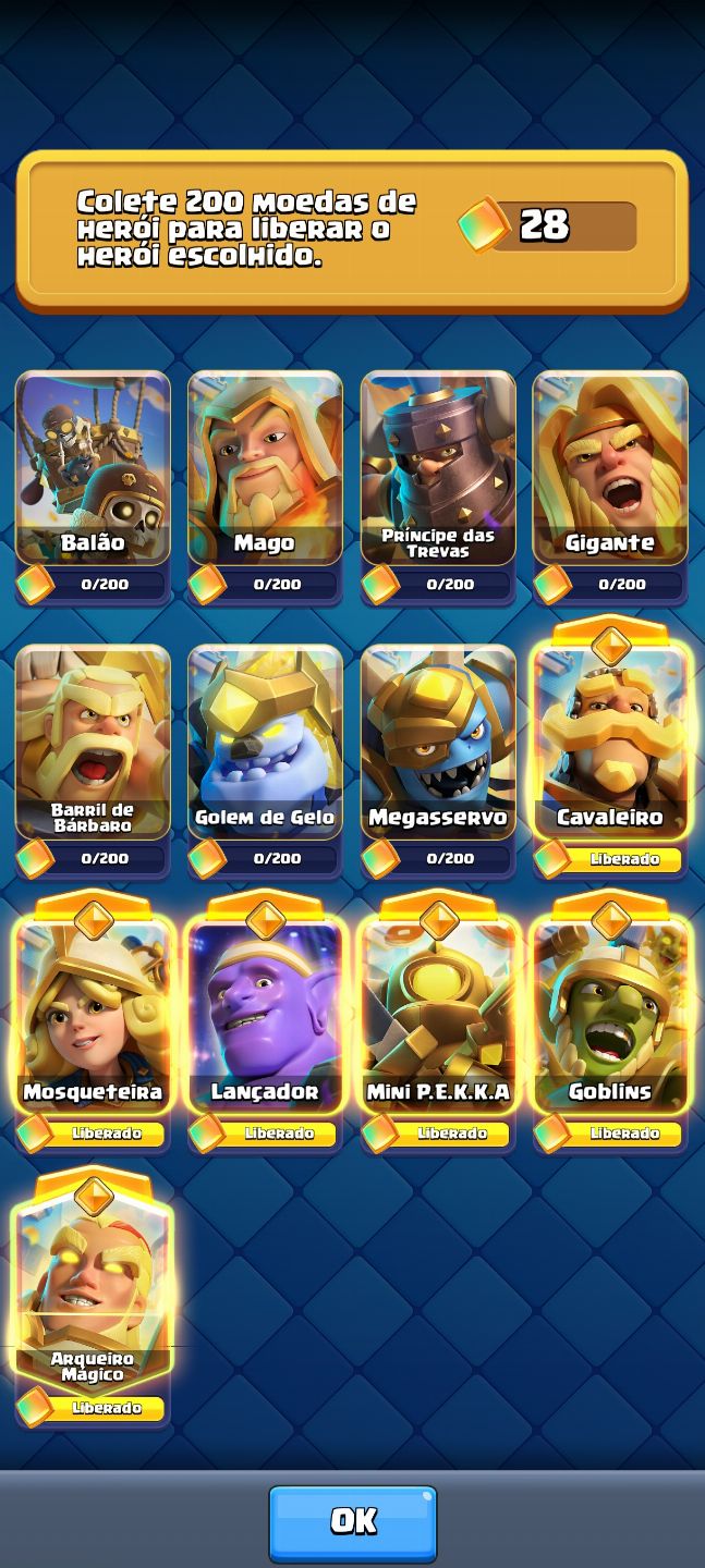 Conta Clash Royale de 9 anos com emblemas e emojis raros