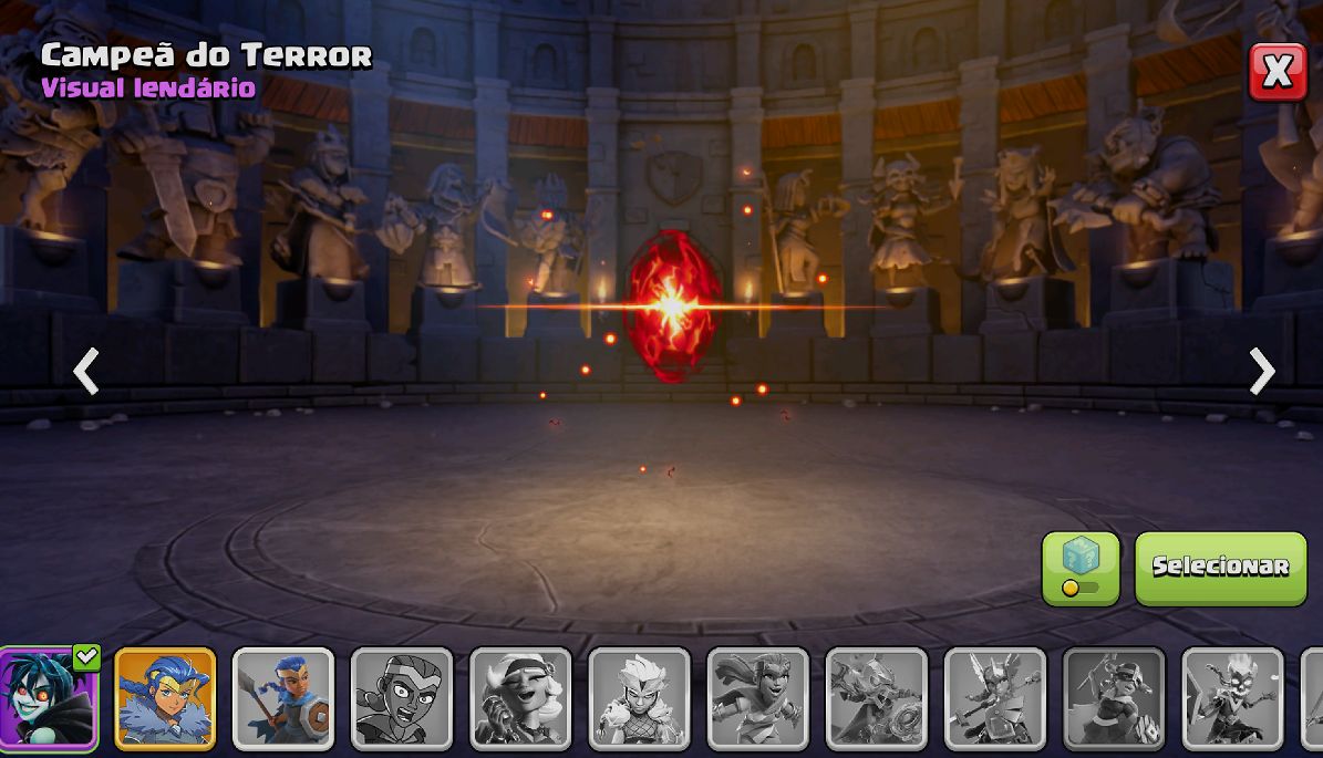 CV 18 BEM UPADA, COM PAISAGEM LENDARIA E ALGUMAS SKINS DE HEROIS LEGAIS.