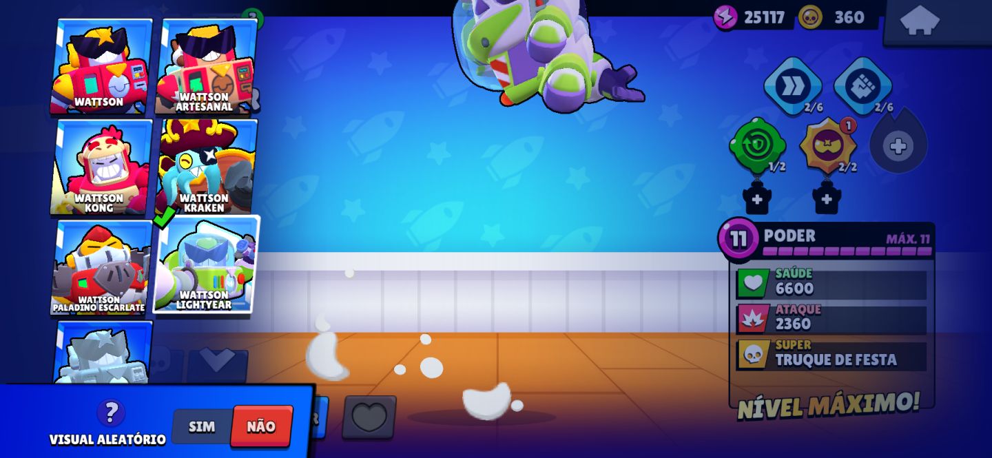 Conta de Brawl Stars com muitas skins