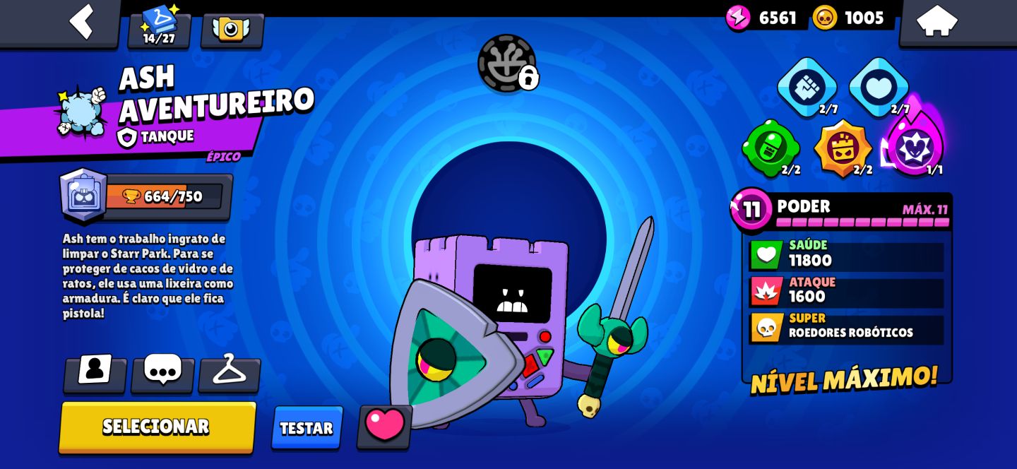 Conta de Braw stars com quase 39k troféus e várias skin raras e 22 prestígios