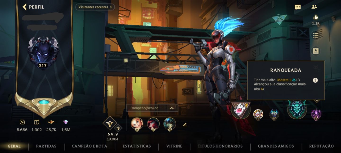 CONTA ANTIGA 5 ANOS LVL 217 WILD RIFT (WR,LOL, VAL)