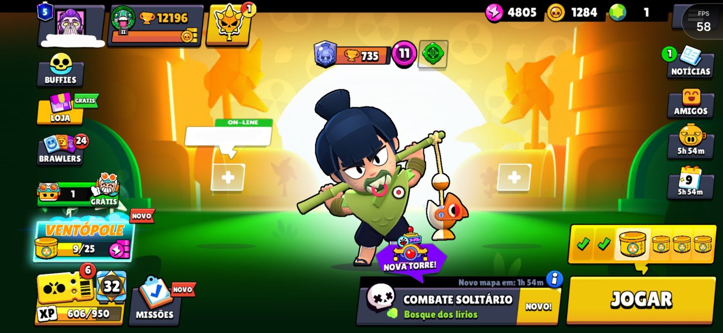 Conta de brawlstars iniciante COM O NOVO BRAWLER LENDÁRIO