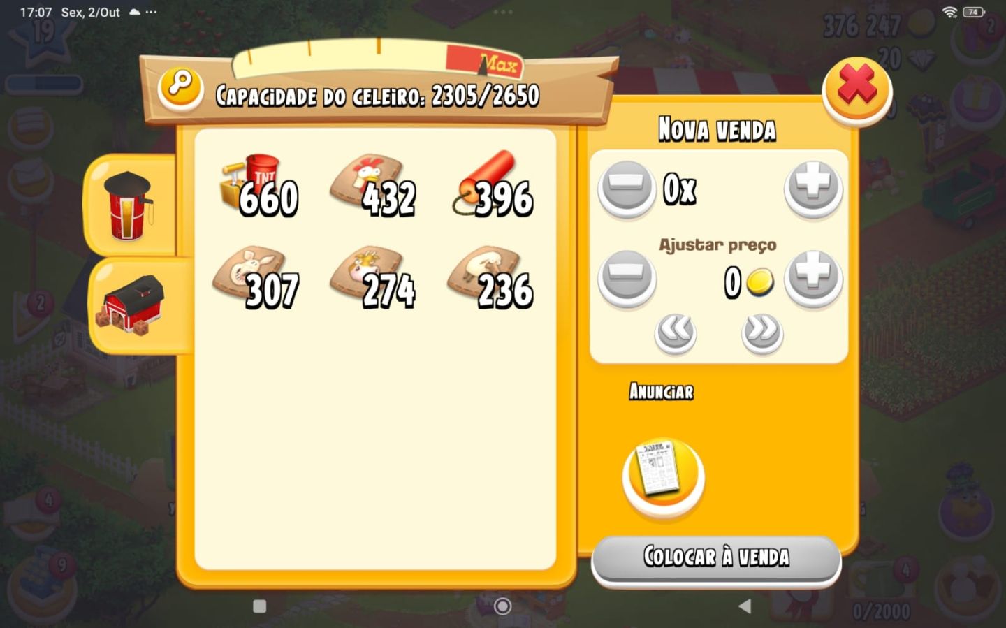 CONTAS HAY DAY SUPORTE