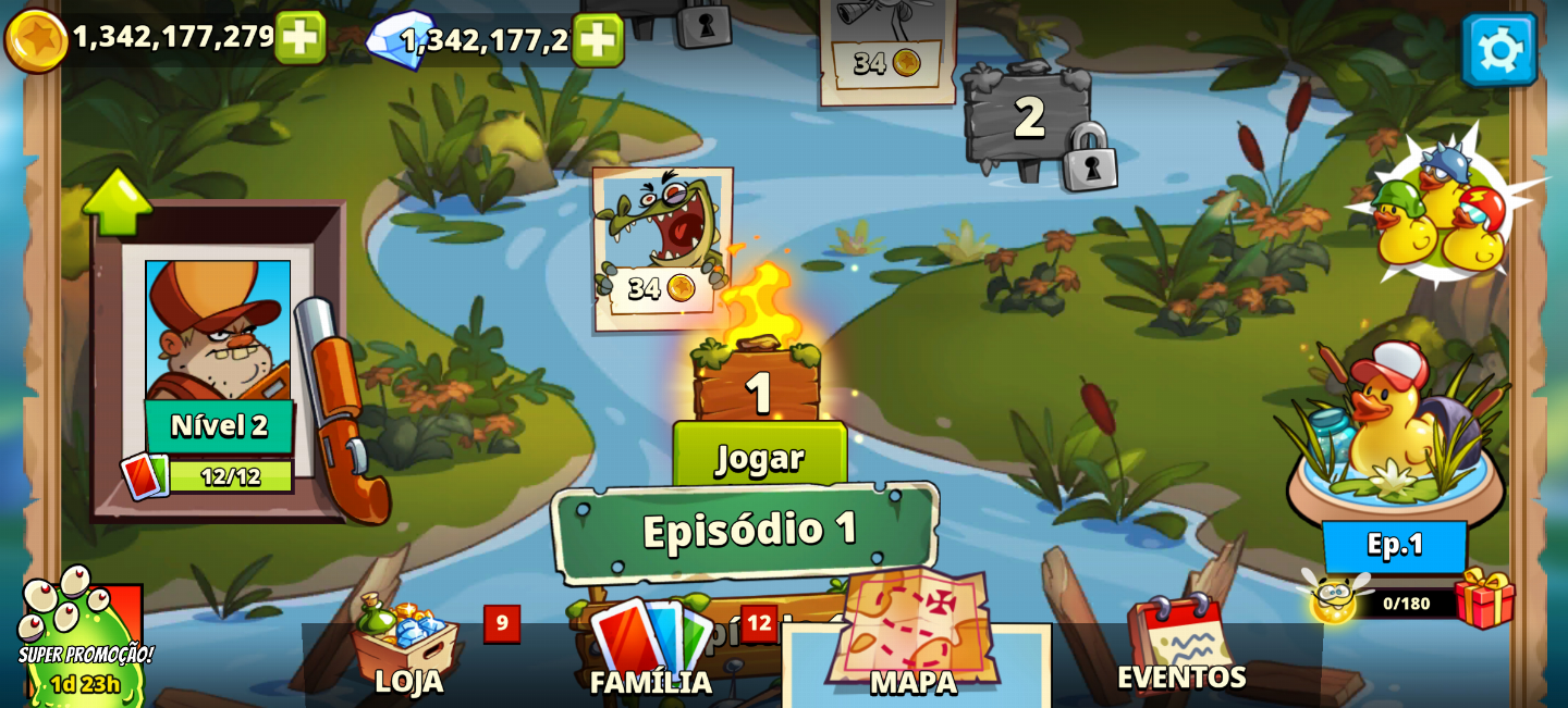 Conta De Swamp Attack 2 Com Muitos Recursos (Ou Esses Recursos Em Sua Conta)