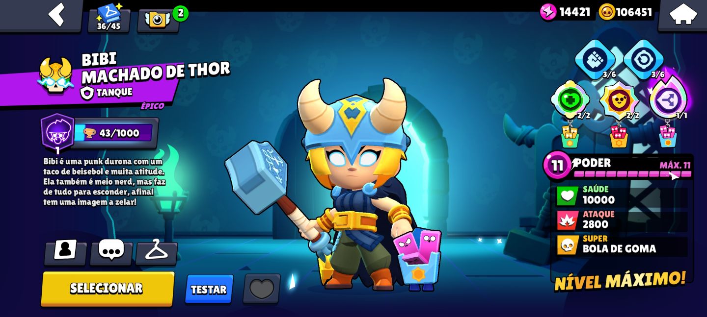 CONTA BRAWL STARS FULL 11 + SKINS RARAS E TODAS HIPERCARGAS