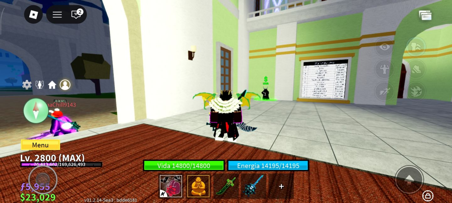 Conta de Blox Fruits muito boa detalhes na descrição
